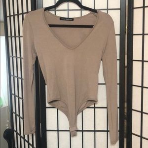 Naked Wardrobe Tan Bodysuit